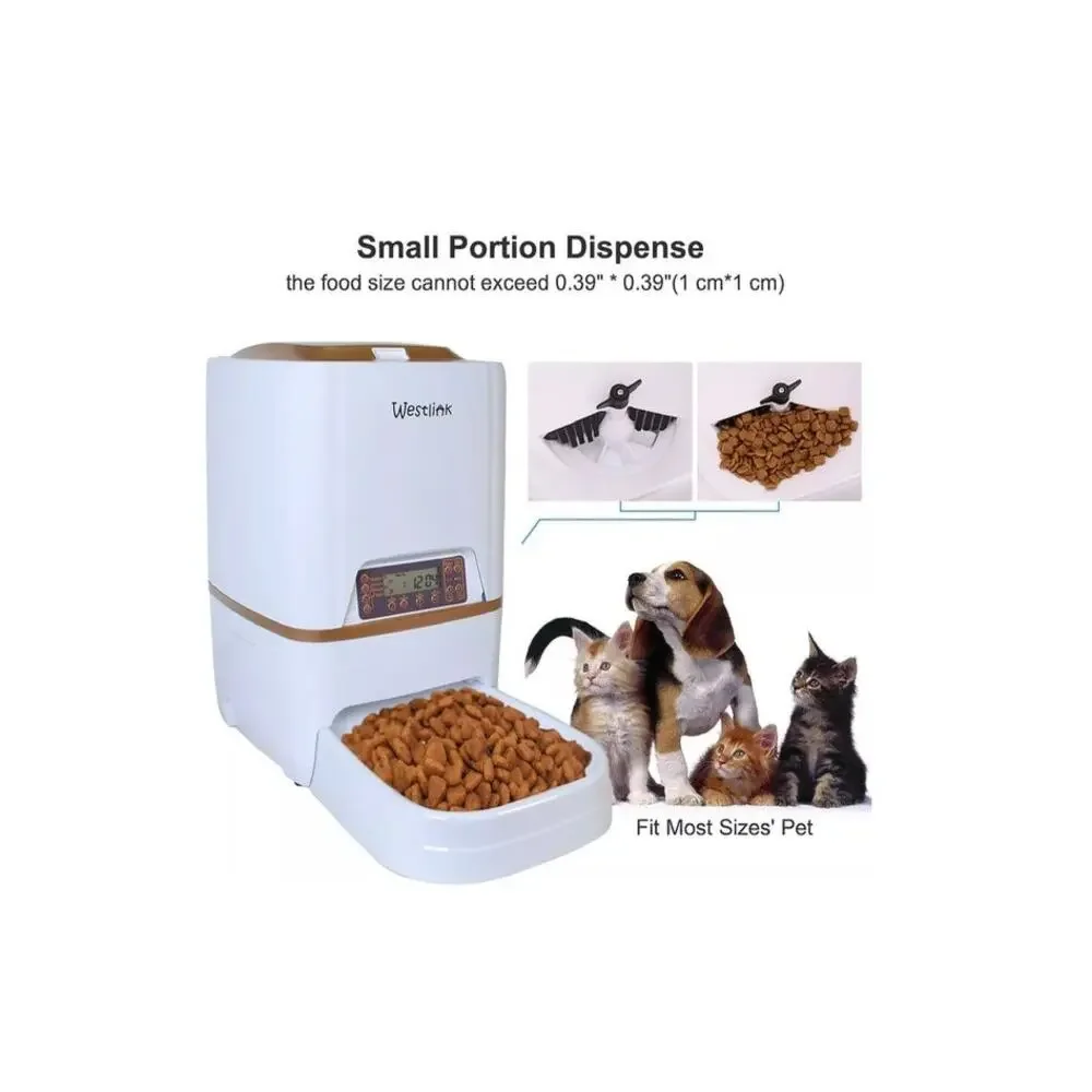 Westlink 6L Automatic Pet Feeder Food Dispenser Cat Dog Voice Recorder and Timer